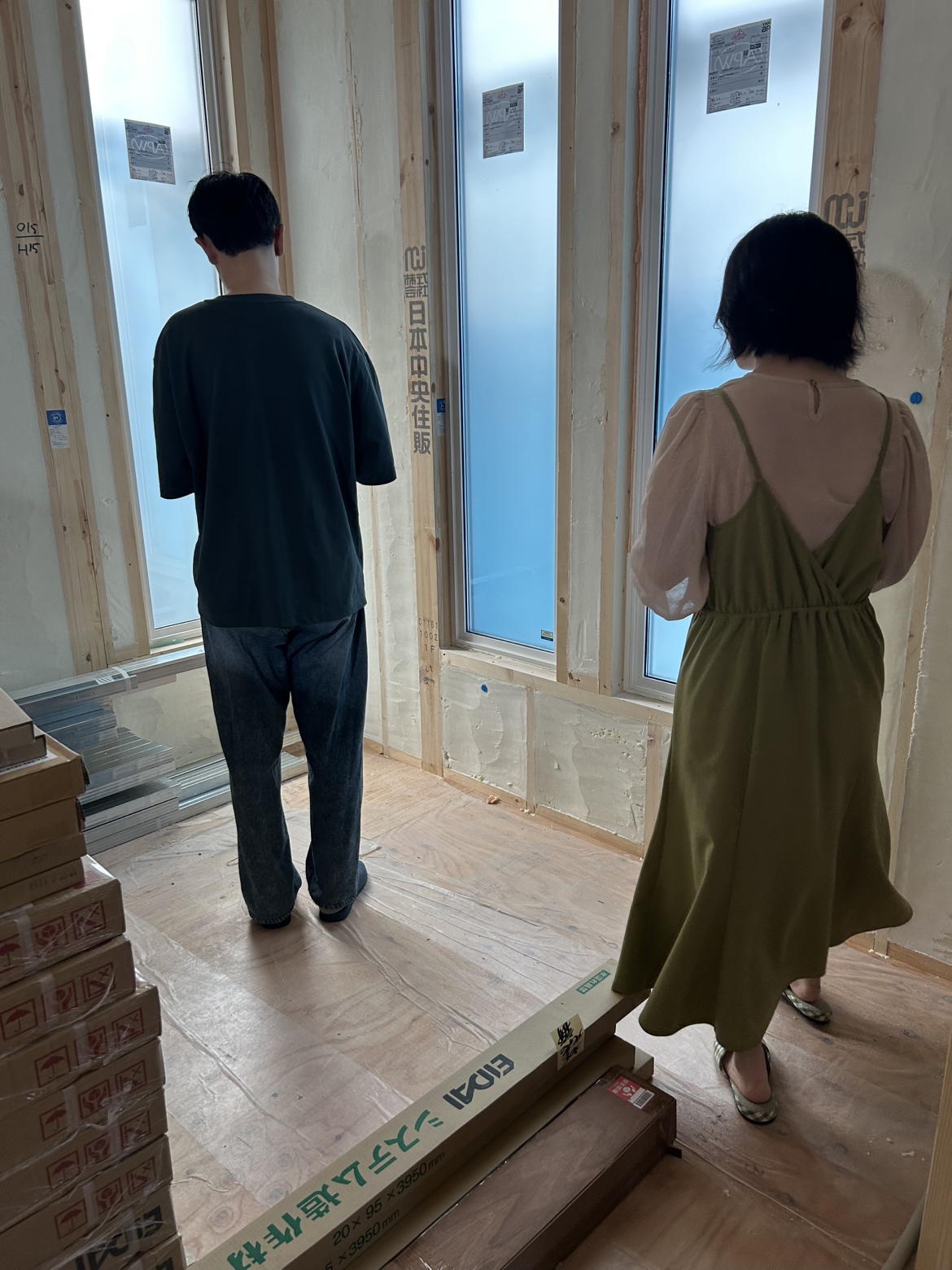 大橋様邸の上棟現場
